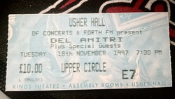 tags: Del Amitri, Edinburgh, Scotland, United Kingdom, Ticket, Usher Hall - Del Amitri on Nov 18, 1997 [474-small]