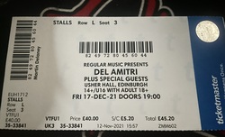 tags: Del Amitri, Edinburgh, Scotland, United Kingdom, Ticket, Queens Hall Edinburgh - Del Amitri / The Rails on Aug 27, 2021 [475-small]