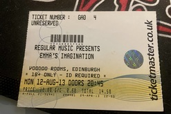 tags: Emma's Imagination, Edinburgh, Scotland, United Kingdom, Ticket, Voodoo Rooms - Emma's Imagination / Aaron Wright on Aug 12, 2013 [922-small]