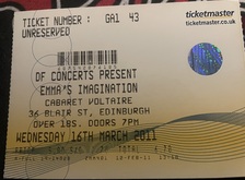 tags: Aaron Wright, Emma's Imagination, Edinburgh, Scotland, United Kingdom, Ticket, Cabaret Voltaire - Emma's Imagination / Aaron Wright on Mar 16, 2011 [928-small]