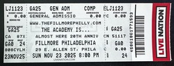 ticket stub, tags: Ticket - The Academy Is... / Little Image on Nov 23, 2025 [560-small]