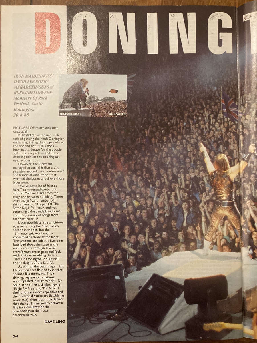 Aug 20, 1988: Monsters of Rock England 1988 at Donington Park