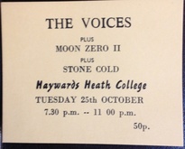 The Voices (Sussex, UK) / Moon Zero Two / Stone Cold (Sussex, UK) on Oct 25, 1983 [507-small]