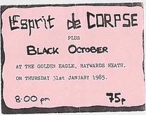 Esprit de Corpse / Black October on Jan 31, 1985 [826-small]