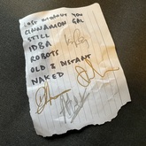 Acoustic set setlist (signed), October Drift on Nov 30, 2025 [348-small]