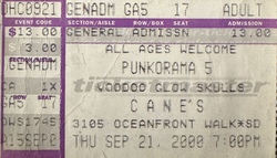 Voodoo Glow Skulls / Agnostic Front / All / Straight Faced on Sep 21, 2000 [874-small]