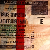 Ticket, Bruce Springsteen & The E Street Band on Jul 6, 1985 [189-small]