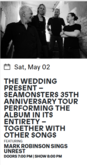 tags: The Wedding Present, Mark Robinson, Los Angeles, California, United States, Gig Poster, Advertisement, Lodge Room - The Wedding Present / Mark Robinson on May 2, 2026 [462-small]