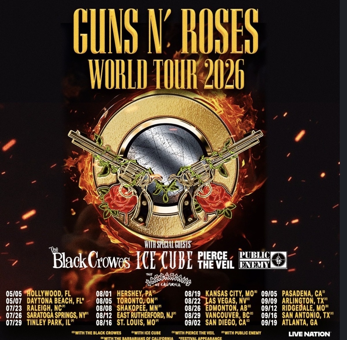 The Black Crowes Concert Tour History Updated For 2026 Concert Large Image 