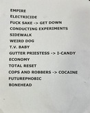 Frankie and the Witch Fingers set list, Thee Stork Club, Oakland, CA, Dec. 30, 2025, Frankie and the Witch Fingers / Spacemoth on Dec 30, 2025 [201-small]