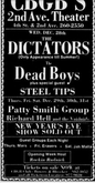 tags: Patti Smith, Richard Hell & The Voidoids, Advertisement - Patti Smith / Bruce Springsteen / Richard Hell & The Voidoids on Dec 30, 1977 [710-small]