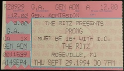 Clutch / Prong / Drown on Sep 29, 1994 [639-small]