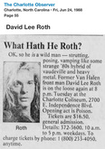 Concert Ad, David Lee Roth / Poison on Jun 28, 1988 [997-small]