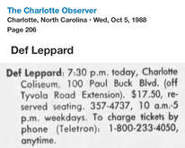 Concert Ad, Def Leppard / Queensrÿche on Oct 5, 1988 [004-small]