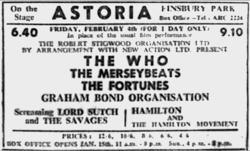 The Who / The Merseybeats / The Fortunes / Graham Bond Organization / Screaming Lord Sutch on Feb 4, 1966 [119-small]
