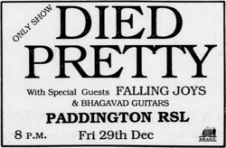 Died Pretty / Falling Joys / The Bhagavad Guitars on Dec 29, 1989 [219-small]