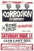 Corrosion Of Conformity / SNFU / Verbal Abuse / Honor Role on Mar 14, 1987 [534-small]