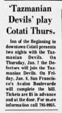 The Tazmanian Devils / Defectors on Jan 7, 1982 [432-small]