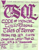 T.S.O.L. / Code of Honor / Toxic Reasons / Tales of Terror on Feb 18, 1983 [440-small]