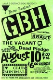 G.B.H. / Kraut / The Vacant / Dead Pledge on Apr 10, 1983 [455-small]