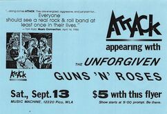 Attack / The Unforgiven / Guns N' Roses on Sep 13, 1986 [320-small]