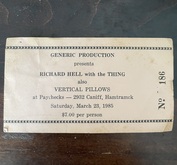 Richard Hell with the Thing / Vertical Pillows on Mar 23, 1985 [729-small]