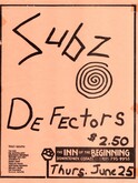 Defectors / Subz on Jun 25, 1981 [203-small]