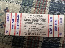 Entombed / King Diamond / Havochate / Single bullet theory on Nov 11, 2003 [650-small]