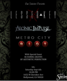 tags: Lesser Key, Aeonic Impulse, Metro city band, Riot, Los Angeles, California, United States, Gig Poster, Bar Sinister at Boardner's - Lesser Key / Aeonic Impulse / Metro city band / Riot on Sep 6, 2014 [439-small]