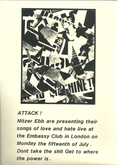 The Hunger / City 19 / The Housemartins / Nitzer Ebb on Jul 15, 1985 [258-small]