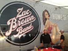 Chef Rusty standing in front of the mobile kitchen “Cookie”, Zac Brown Band / Drake White & The Big Fire on Apr 19, 2013 [266-small]
