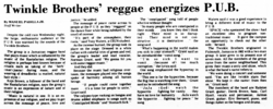 Review: The Twinkle Brothers @ CSUN Pub - 3.17.82, tags: The Twinkle Brothers, Los Angeles, California, United States, Article, USU Pub, California State University, Northridge - The Twinkle Brothers on Mar 17, 1982 [339-small]