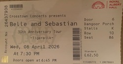 tags: Ticket - Belle and Sebastian / The Loft on Apr 8, 2026 [986-small]