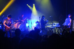 The Faint ~ Dapose, Clark Baechle, Todd Fink & Jacob Thiele, tags: The Faint, Santa Ana, California, United States, The Observatory - The Faint / White Arrows on Apr 15, 2013 [889-small]