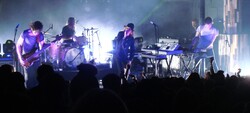The Faint ~ Dapose, Clark Baechle, Todd Fink & Jacob Thiele, tags: The Faint, Santa Ana, California, United States, The Observatory - The Faint / White Arrows on Apr 15, 2013 [896-small]