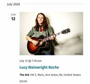 tags: Lucy Wainwright Roche, Ann Arbor, Michigan, United States, The Ark - Lucy Wainwright Roche on Jul 12, 2026 [963-small]