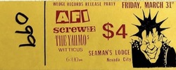AFI / Screw 32 / The Yah Mos / Witticus on Mar 31, 1995 [782-small]