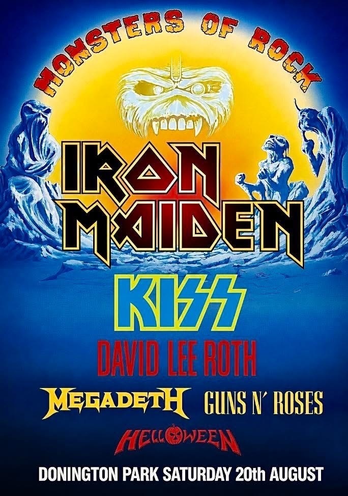 Aug 20, 1988: Monsters of Rock England 1988 at Donington Park