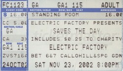 Saves The Day / Ash / Kind Of Like Spitting / Saturday Looks Good To Me on Nov 23, 2002 [428-small]
