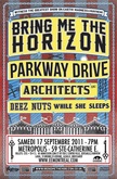 Bring Me The Horizon / Parkway Drive / Architects / Deez Nuts / Of Legends on Sep 17, 2011 [888-small]