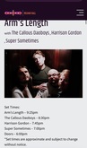 Arm's Length / The Callous Daoboys / Harrison Gordon / Super Sometimes on May 19, 2026 [484-small]