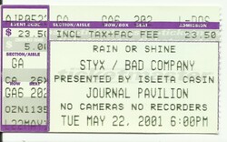 Styx / Bad Company on May 22, 2001 [921-small]