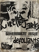 Circle Jerks / Government Issue / Defoliants on Sep 12, 1986 [849-small]