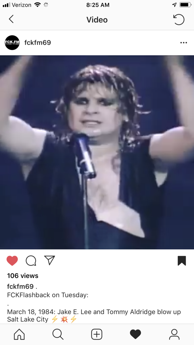 ozzy osbourne utah 1984