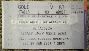 tags: Ticket - The Datsuns / Metallica on Jan 28, 2004 [939-small]
