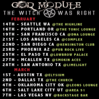 False Face Tour poster, tags: God Module, The Witch Was Right, Mordacious, Chamber Of Echoes, Glendale, California, United States, Gig Poster, The Complex - God Module / The Witch Was Right / Mordacious / Chamber Of Echoes on Feb 21, 2014 [780-small]