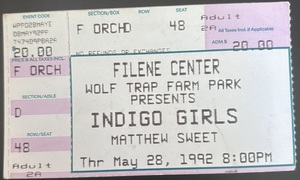 Indigo Girls / Matthew Sweet on May 28, 1992 [474-small]