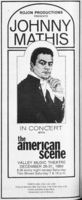 Johnny Mathis / The American Scene @ Valley Music Theatre - 12.26.69 to 12.31.69, tags: Johnny Mathis, The American Scene, Los Angeles, California, United States, Advertisement, Valley Music Theatre - Johnny Mathis / The American Scene on Dec 26, 1969 [836-small]