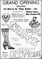 Ad: Happy Medium @ Shelly's Boot-ique in Granada Hills - 12.20.69, tags: Happy Medium, Los Angeles, California, United States, Advertisement, Shelly's Boot-ique - Happy Medium on Dec 20, 1969 [848-small]