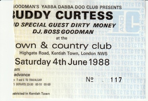 Buddy Curtess and the Grasshoppers / Dirty Money (UK) on Jun 4, 1988 [225-small]